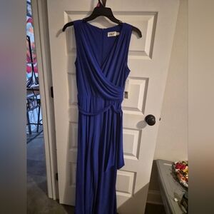 Eliza J Sleeveless Jumpsuit Cobalt Blue Womens Size Large NWT